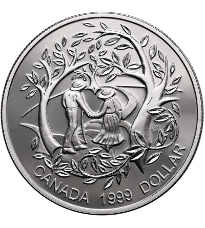 Kanada, Elżbieta II (1952-2022). 1 dolar 1999, Międzynarodowy Rok Osób Starszych - Proof