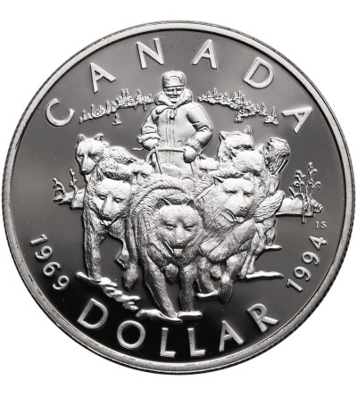 Kanada, Elżbieta II (1952-2022). 1 dolar 1994, 25 rocznica ostatniego patrolu RCMP - Proof