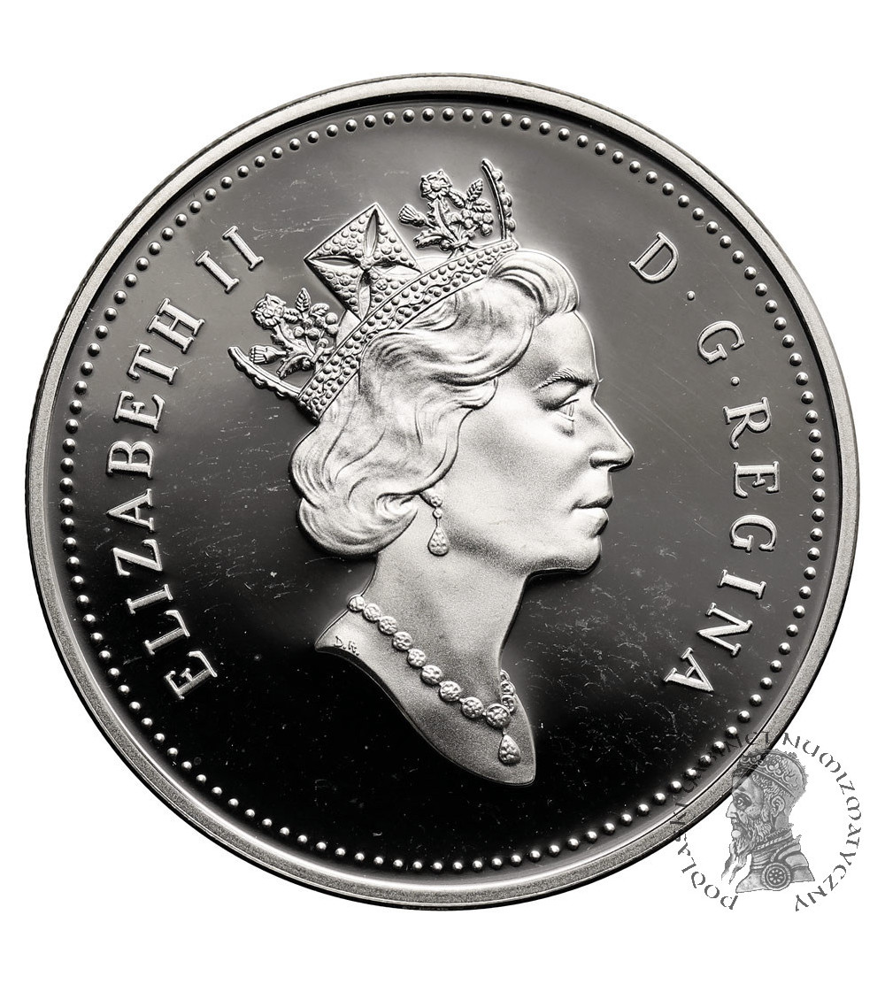 Kanada, Elżbieta II (1952-2022). 1 dolar 1996, 200 rocznica odkrycia Jabłka McIntosh - Proof