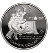 Kanada, Elżbieta II (1952-2022). 1 dolar 1997, 25 rocznica zwycięstwa Kanady na ZSRR, Hokej na Lodzi - Proof