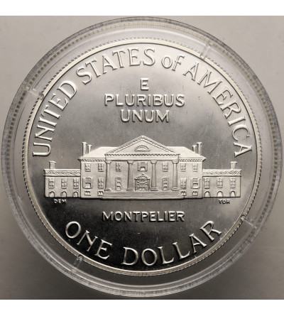 USA. 1 dolar 1993 S, San Francisco, Karta Praw ,,Bill of Rights", James Madison - Proof