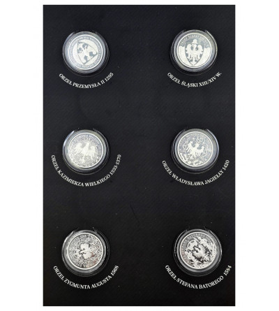 Poland. Silver Medal Collection - History of the Polish Coat of Arms, 10 pcs, 10 x Ag 1/2 Oz .999 - Proof