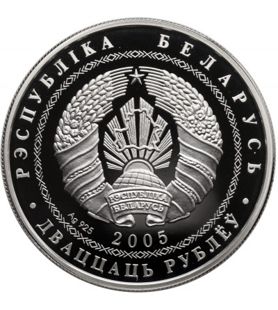 Belarus. 20 Roubles 2005, 2006 Olimpic Games, Hockey - Proof