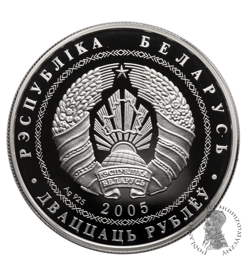 Belarus. 20 Roubles 2005, 2006 Olimpic Games, Hockey - Proof