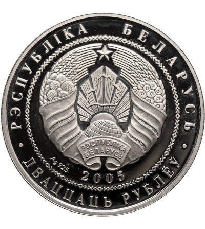 Belarus. 20 Roubles 2005, FIFA World Cup 2006 - Proof