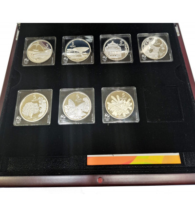 Brazil. Prestigious, 15 x 5 Reales 2014-2016, Rio de Janeiro 2016 Olympic Games Set - c. 375 g. Pure Silver