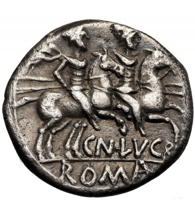 Rzym Republika. Cn. Lucretius Trio, 136 r. p.n.e. AR Denar, mennica Rzym