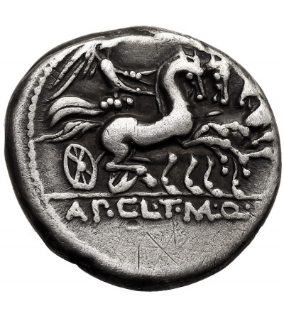 The Roman Republic,  Appius Claudius Pulcher, T. Manlius Mancius, Q. Urbinius, 111-110 BC, AR Denarius, Rome mint