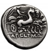 Rzym Republika. Appius Claudius Pulcher, T. Manlius Mancius, Q. Urbinius, 111-110 r. p.n.e. AR Denar, mennica Rzym