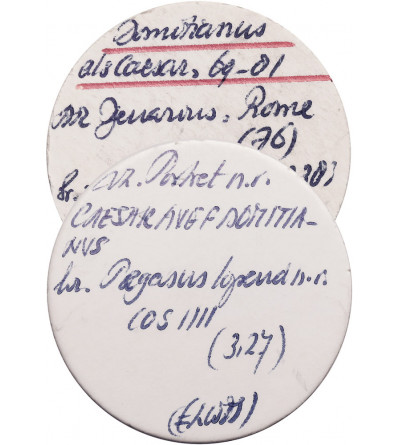 Rzym Cesarstwo. Domicjan, jako Cezar, 69-81. AR Denar, 76-77 AD, mennica Rzym