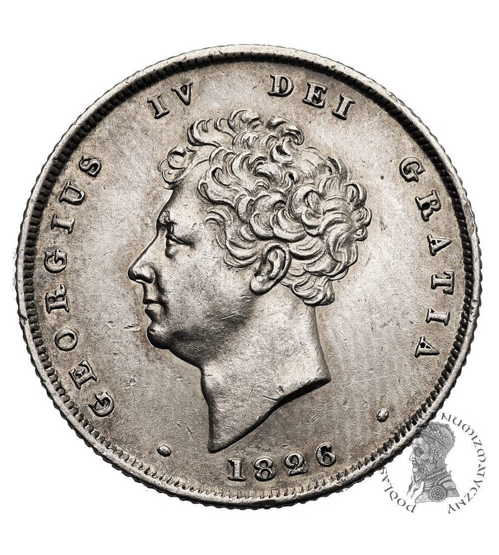 Wielka Brytania, Jerzy IV 1820-1830. Szyling 1826