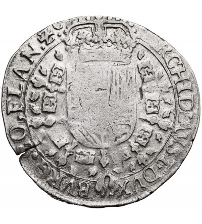 Spanish Netherlands (Belgium), Flandren. 1/2 Patagon 1673, Brugge, Karel II (1665-1700)