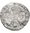 Spanish Netherlands (Belgium), Flandren. 1/2 Patagon 1673, Brugge, Karel II (1665-1700)