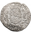Spanish Netherlands (Belgium), Flandren. 1/2 Patagon 1674, Brugge, Karel II (1665-1700)