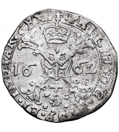 Spanish Netherlands (Belgium), Flandren. 1/2 Patagon 1662, Brugge, Philippe IV