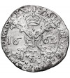 Spanish Netherlands (Belgium), Flandren. 1/2 Patagon 1662, Brugge, Philippe IV Spanish Netherlands (Belgium), Flandren. 1/2 Patagon 1662, Brugge, Philippe IV
