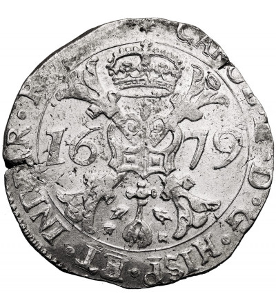 Spanisch Netherlands, Flandres (Belgium). Carol II 1665-1700. Thalar (Patagon) 1679, Brügge