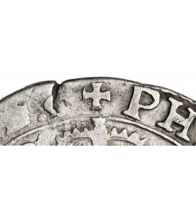 Niderlandy Hiszpańskie, Burgundia. Filip IV, 1621-1665. 1/2 Talara ( 1/2 Patagona) 1623, Dôle (Dole) - krzyż na awersie RRR!