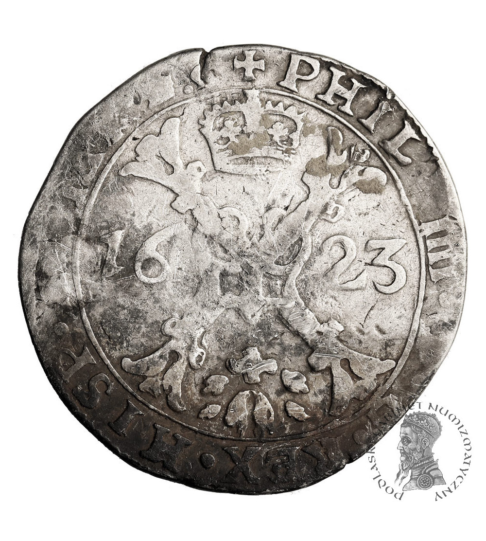 Spanisch Netherlands, Burgundy. Philippe IV 1621-1665. 1/2 Thalar (1/2 Patagon) 1623, Dôle (Dole), cross on the obverse RRR! Spanisch Netherlands, Burgundy. Philippe IV 1621-1665. 1/2 Thalar (1/2 Patagon) 1623, Dôle (Dole), cross on the obverse RRR!