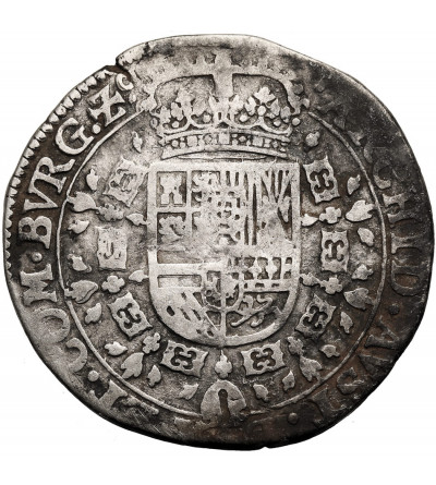 Niderlandy Hiszpańskie, Burgundia. Filip IV, 1621-1665. 1/2 Talara ( 1/2 Patagona) 1623, Dôle (Dole) - krzyż na awersie RRR!