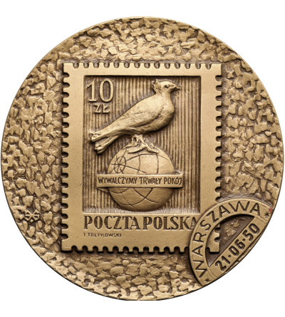 Polska, PRL (1952-1989). Medal 1975, 25 Lat Polskiego Związku Filatelistycznego