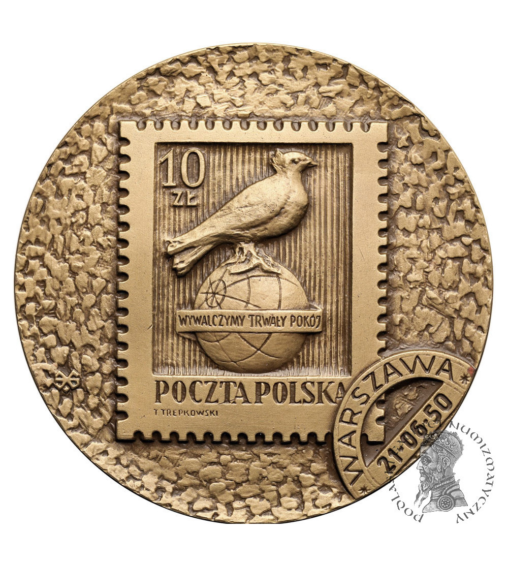 Polska, PRL (1952-1989). Medal 1975, 25 Lat Polskiego Związku Filatelistycznego