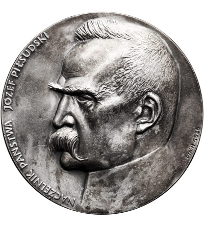 Poland, PRL (1952–1989). Medal Jozef Pilsudski Head of State 1918, 1986