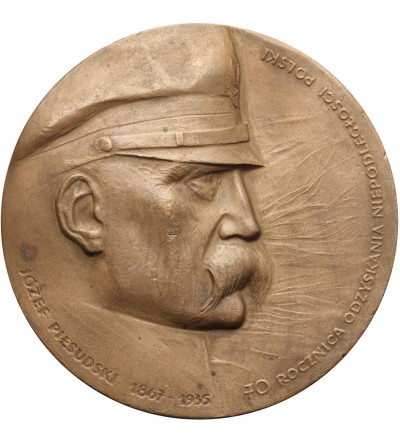 Polska, PRL (1952–1989). Medal 1988, 70 Rocznica Odzyskania przez Polskę Niepodległości, Józef Piłsudski