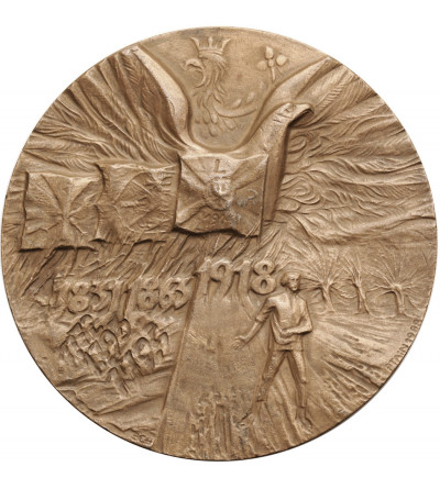 Polska, PRL (1952–1989). Medal 1988, 70 Rocznica Odzyskania przez Polskę Niepodległości, Józef Piłsudski