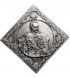 Poland, PRL (1952-1989). Klippe Medal 1988, 70th Anniversary of Regaining Independence, Józef Piłsudski Poland, PRL (1952-1989). Klippe Medal 1988, 70th Anniversary of Regaining Independence, Józef Piłsudski
