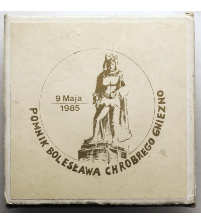 Polska, PRL (1952–1989). Medal 1985, Pomnik Bolesława Chrobrego, Gniezno Polska, PRL (1952–1989). Medal 1985, Pomnik Bolesława Chrobrego, Gniezno