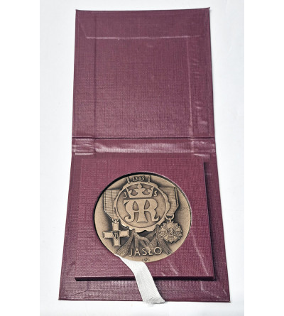 Poland, PRL (1952-1989). Medal 1985, Jasło 1365, “Destroyed by hatred, rebuilt by work”