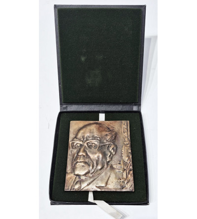 Poland, PRL (1952–1989). 1985 plaquette commemorating the Sandomierz Meetings with Jarosław Iwaszkiewicz