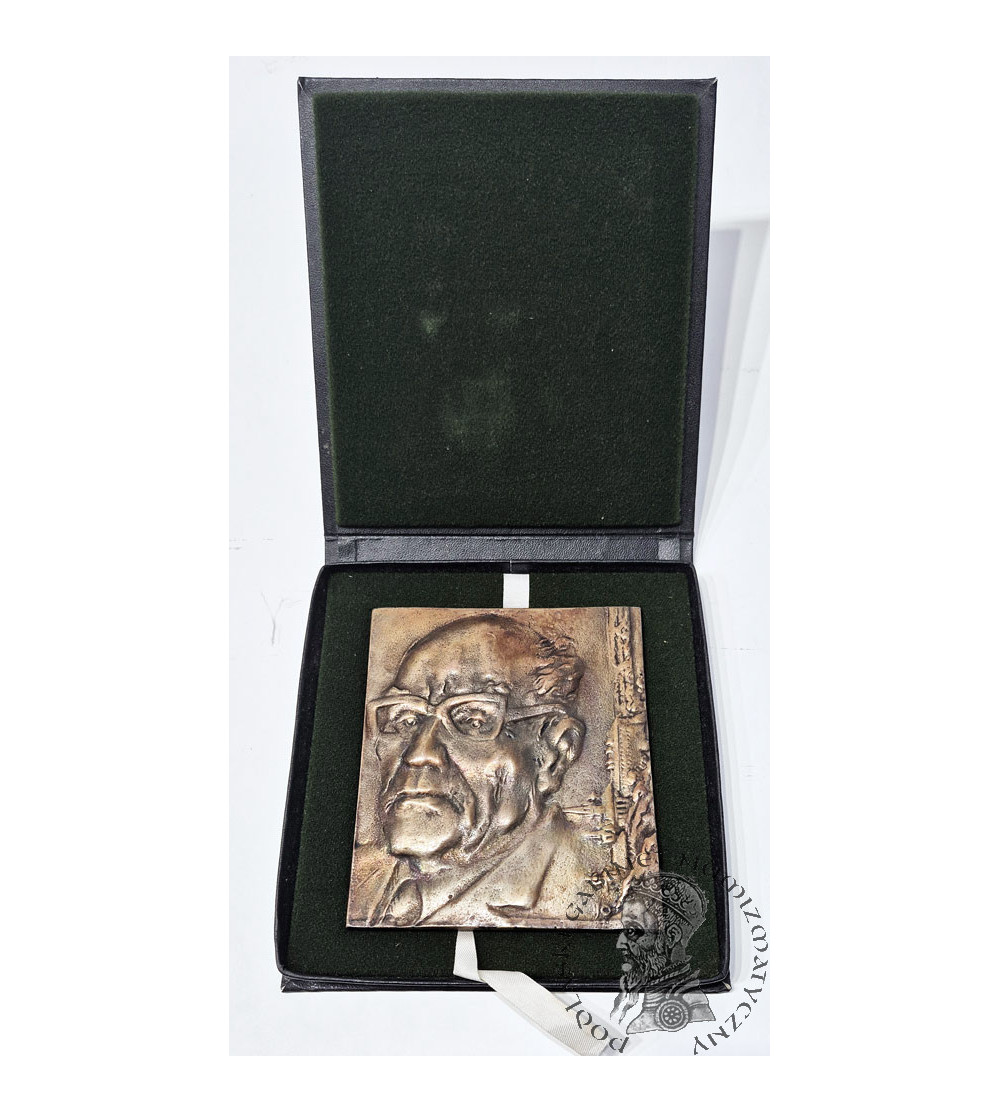 Polska, PRL (1952–1989). Plakieta 1985 upamiętniająca Sandomierskie Spotkania z Jarosławem Iwaszkiewiczem Polska, PRL (1952–1989). Plakieta 1985 upamiętniająca Sandomierskie Spotkania z Jarosławem Iwaszkiewiczem