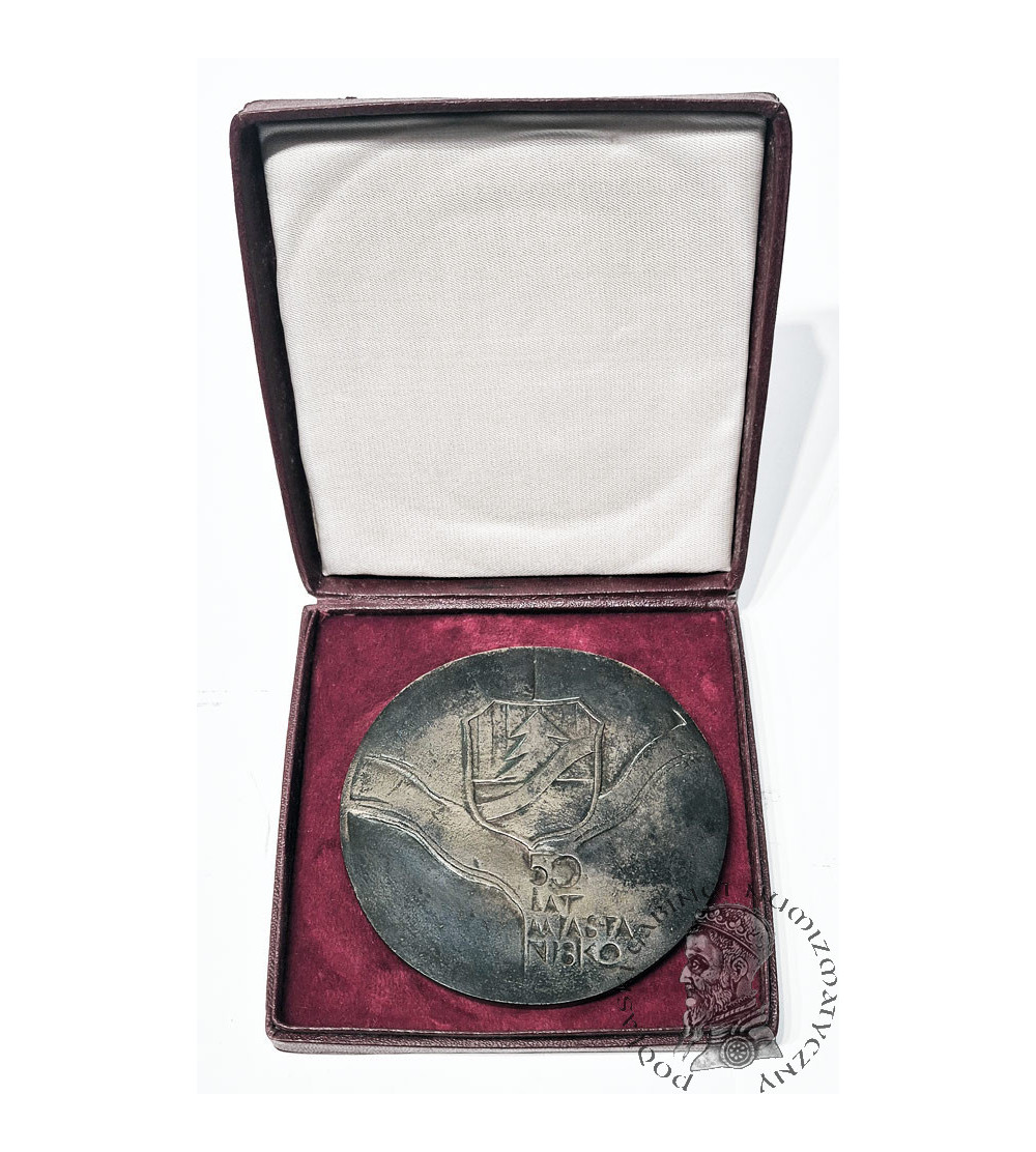 Polska, PRL (1952–1989). Okazały medal 1983, 50 Lat Miasta Nisko (województwo podkarpackie), 40 Lat PRL Polska, PRL (1952–1989). Okazały medal 1983, 50 Lat Miasta Nisko (województwo podkarpackie), 40 Lat PRL