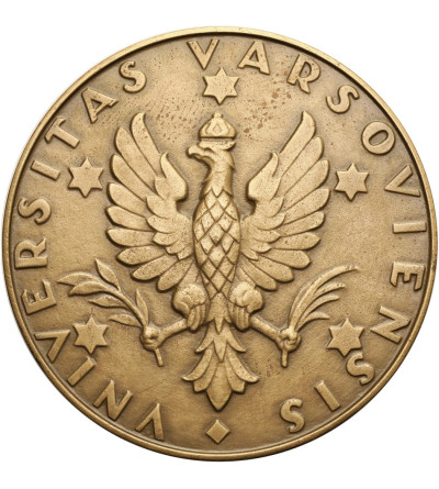 Polska, PRL (1952-1989). Medal 1958 z przypinką, 150-lecie Wydziału Prawa na Uniwersytecie Warszawskim - RZADKI