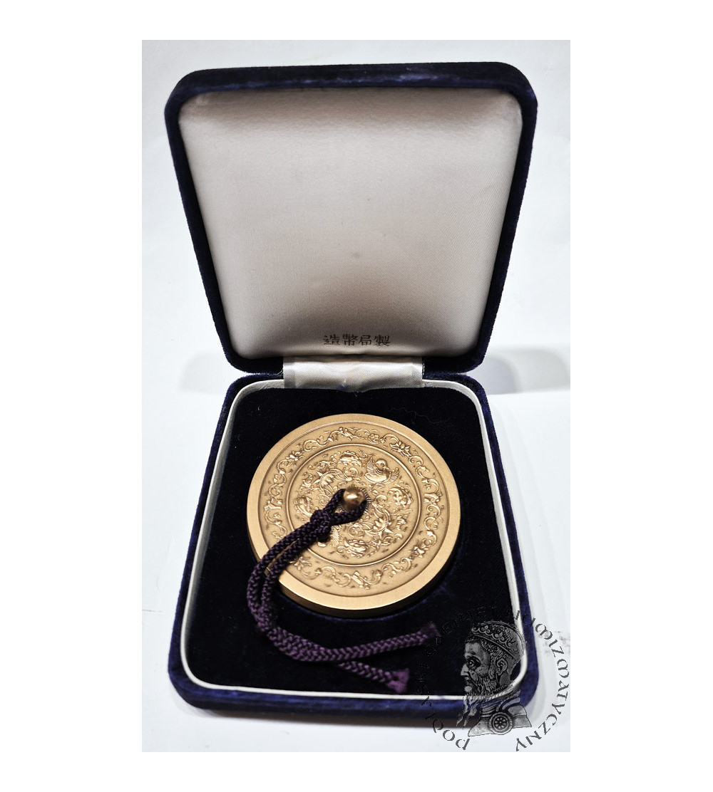 Japonia. Medal z mennicy w Tokyo w formie przycisku do papieru - Kokyo - Bunchin Japonia. Medal z mennicy w Tokyo w formie przycisku do papieru - Kokyo - Bunchin