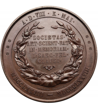 Holenderskie Indie Wschodnie (Indonezja), Wilhelm III (1849-1890). Medal 1878 na stulecie Królewskiego Batawskiego Towarzystwa
