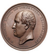 Luxembourg, William III (1849-1890). Medal 1858 commemorating the opening of the railway line in Luxembourg, Victor Tesch