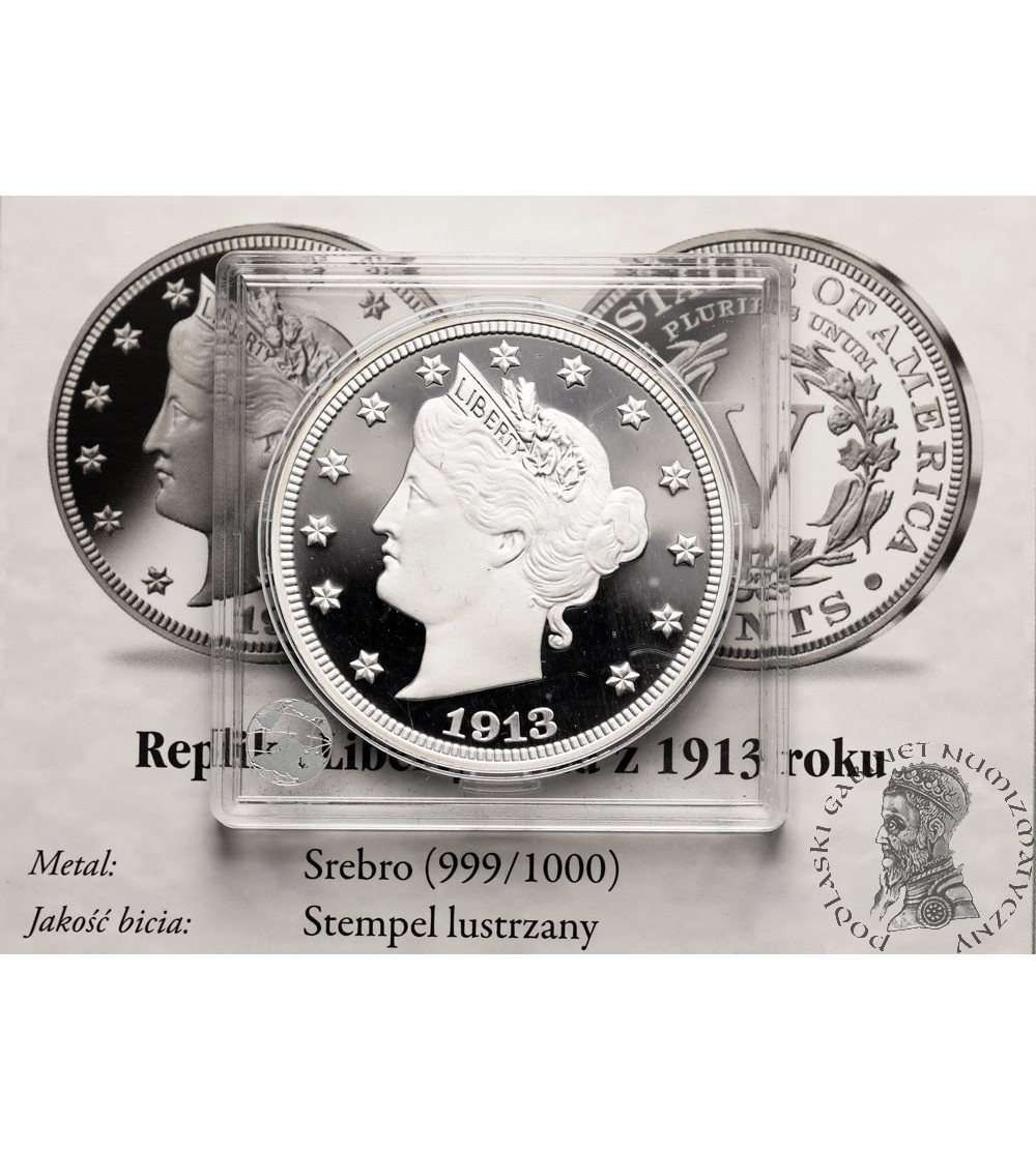 USA. Replica of the Liberty Head from 1913