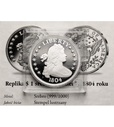 USA. Replica of the 1804 “Dexter” Silver Dollar