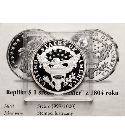 USA. Replica of the 1804 “Dexter” Silver Dollar