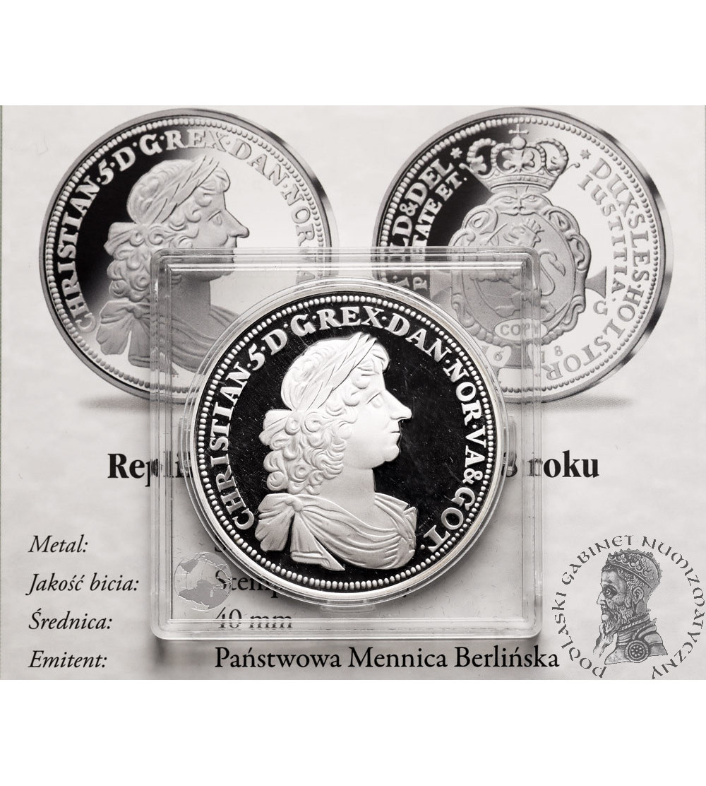 Norwegia. Replika Speciedaler z 1678 roku