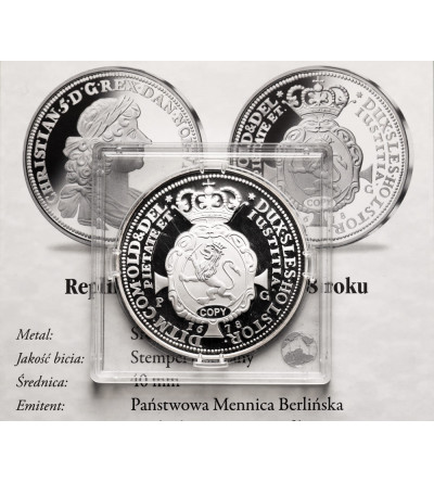 Norwegia. Replika Speciedaler z 1678 roku