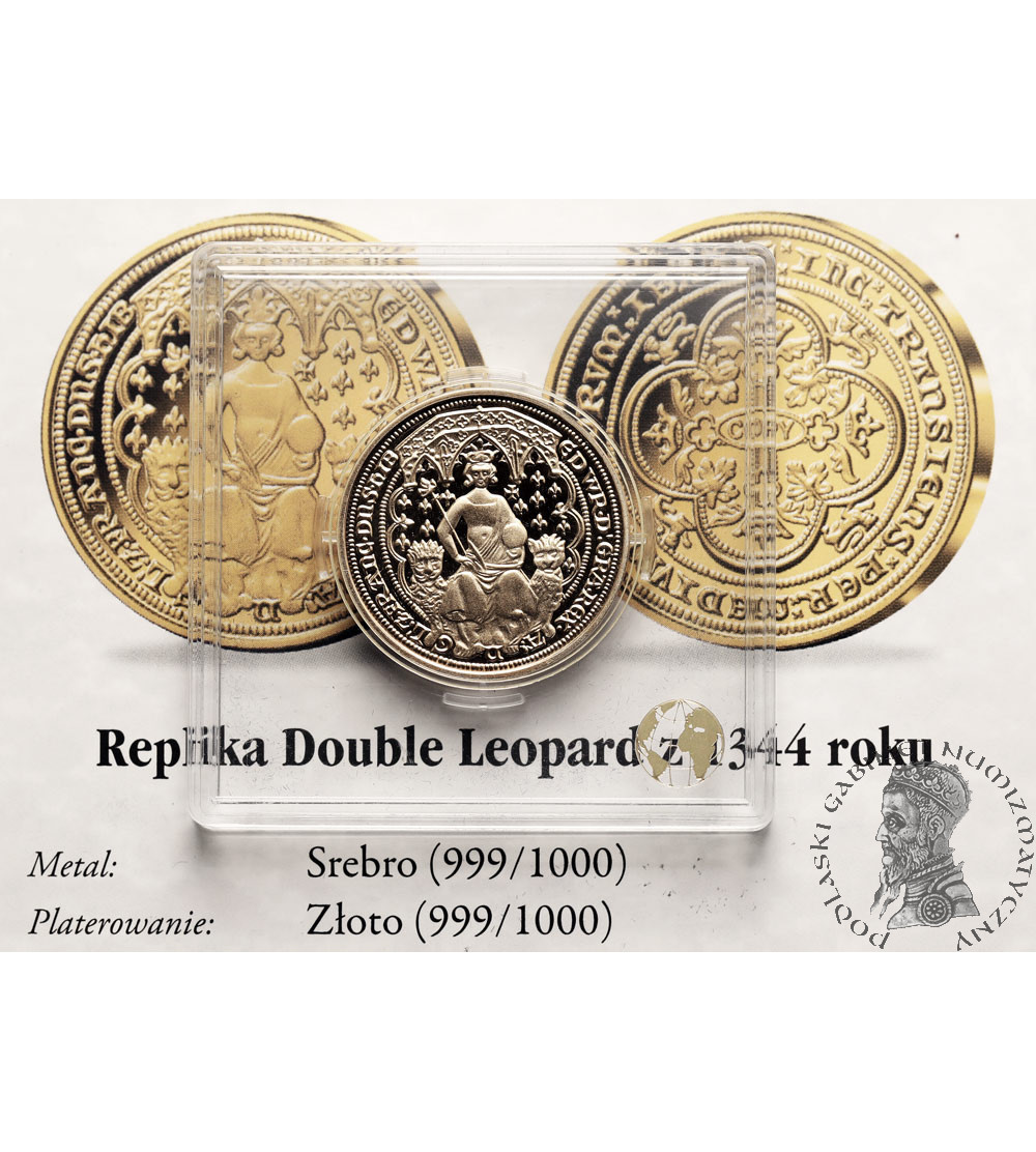 Anglia. Replika Double Leopard z 1344 roku