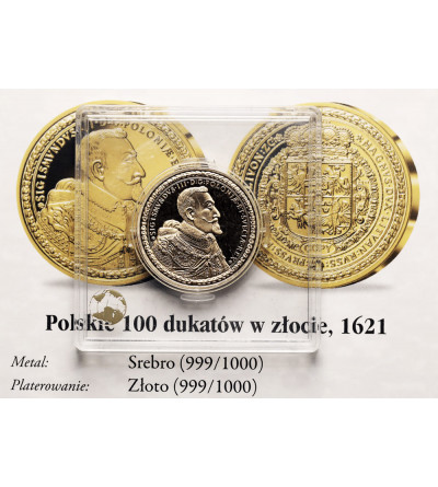 Polska. Replika Polskie 100 dukatów w złocie z 1621 roku