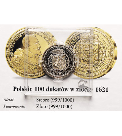 Poland. Replica of the Polish 100 Ducat Gold coin from 1621