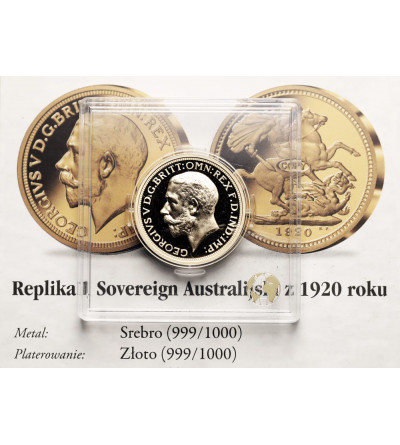 Australia. Replika 1 Sovereign Australijski z 1920 roku
