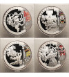 China. Silver Proof Coin Set, 10 Yuan 2008, Olympic Games - Beijing 2008, (4 x 1 Oz Ag .999)