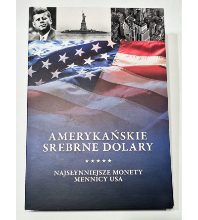 USA. Zestaw Amerykańskie Srebrne Dolary, 9 oficjalnych półdolarówek w folderze